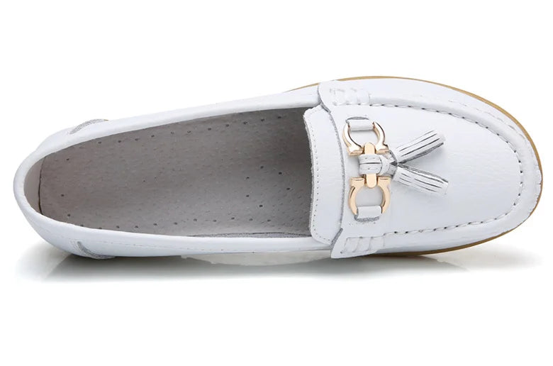 Femme chaussures talons bas chaussures décontractées femmes mocassins sans lacet chaussures plates Mocassins Femmes chaussures confortables femmes chaussures plates blanc