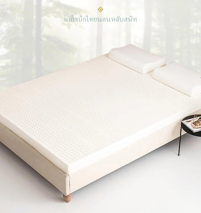 Matelas en latex liquide naturel à 100% de Thaïlande, 10 cm, coussin en caoutchouc pour protéger la colonne vertébrale, simple, double, tatami pour la maison