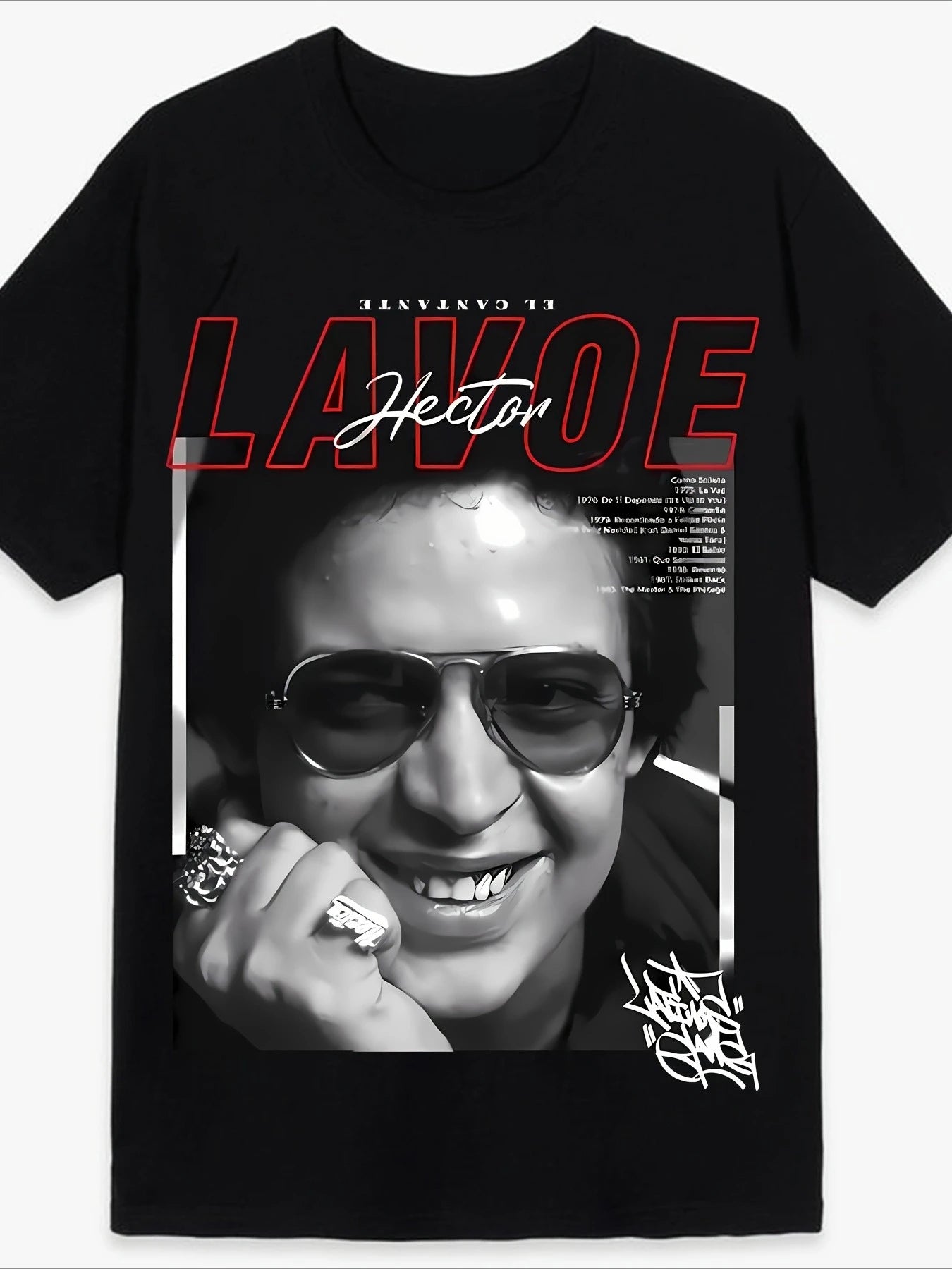 T-shirt pour homme - Imprimé Hector Lavoe - T-shirt décontracté à col rond et manches courtes