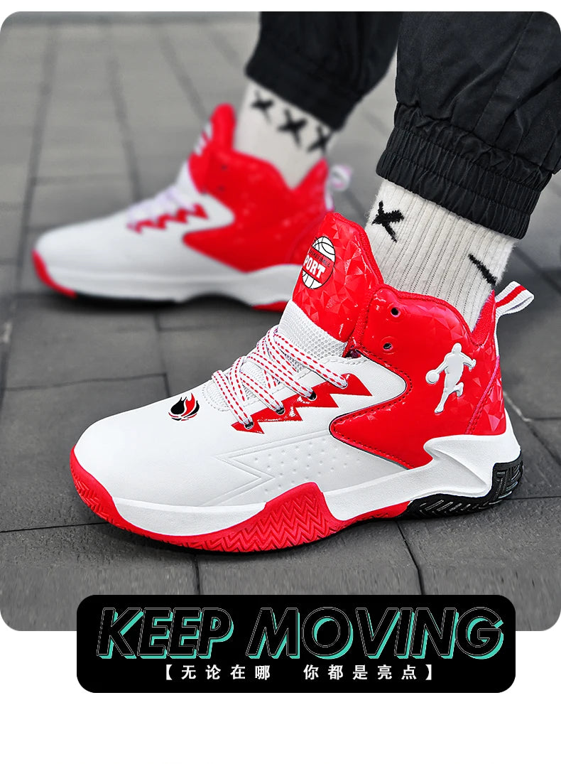 Chaussures de basket-ball classiques pour enfants, baskets antidérapantes d'extérieur pour garçons et filles, baskets décontractées à plateforme, chaussures de sport pour enfants