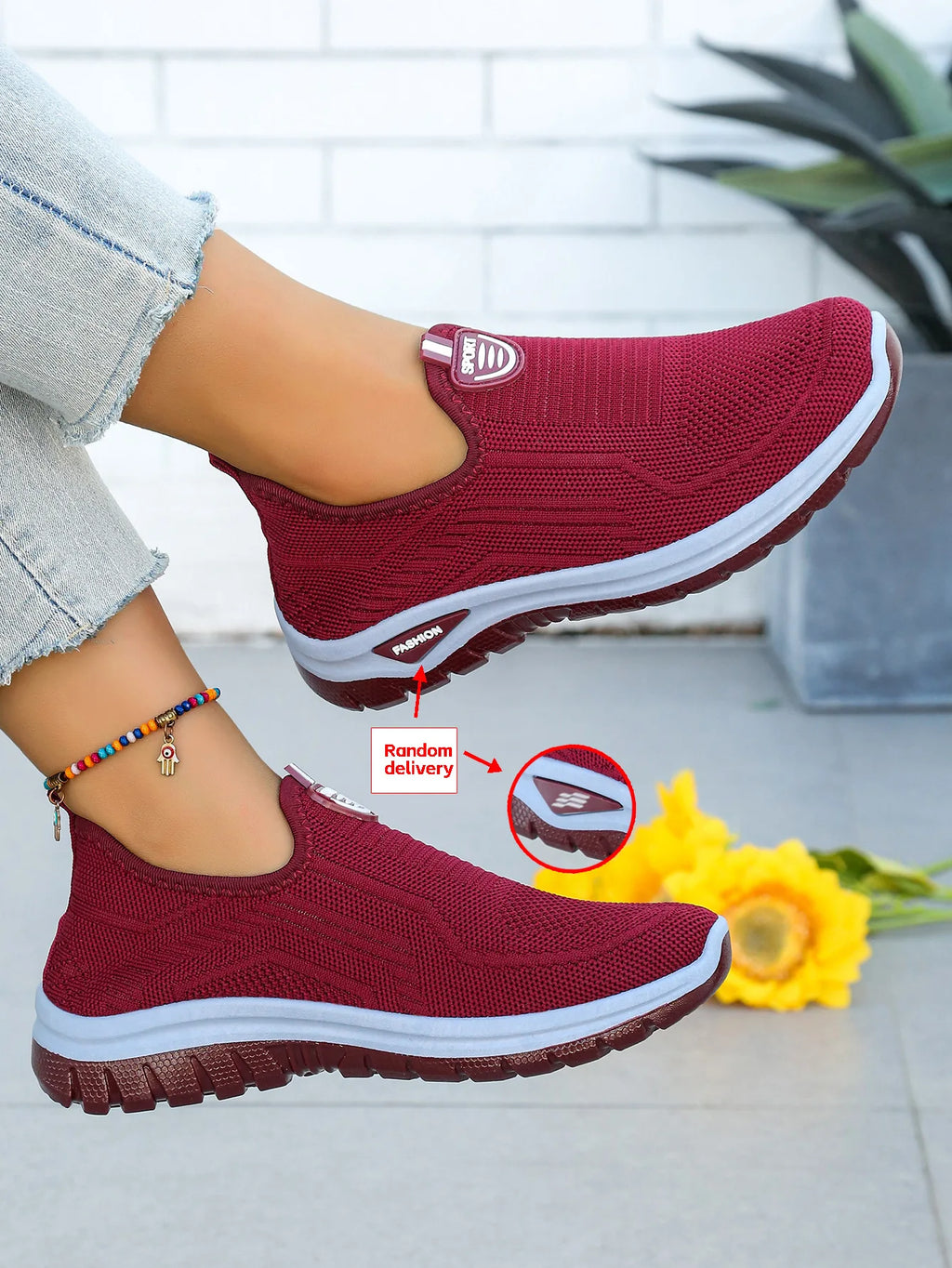 Chaussures décontractées respirantes et tendance pour femme 2026 – Baskets basses en maille aérée à talon plat et semelle souple, confortables pour maman