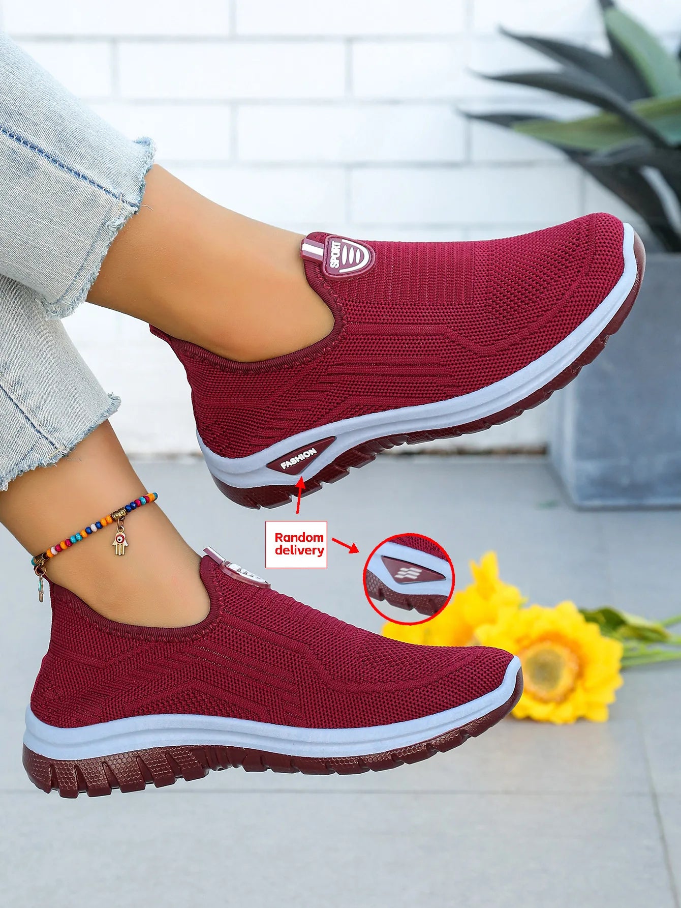 Chaussures décontractées respirantes et tendance pour femme 2026 – Baskets basses en maille aérée à talon plat et semelle souple, confortables pour maman