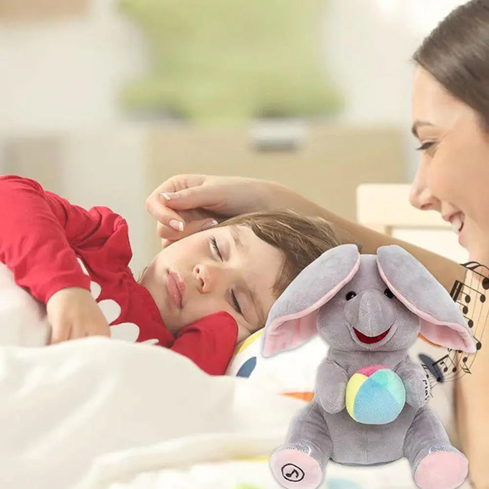 Jouet en peluche éléphant cache-cache pour bébé, jouet Musical interactif chantant pour enfants apaisants, jouets d'entraînement tête haute, cadeau de noël