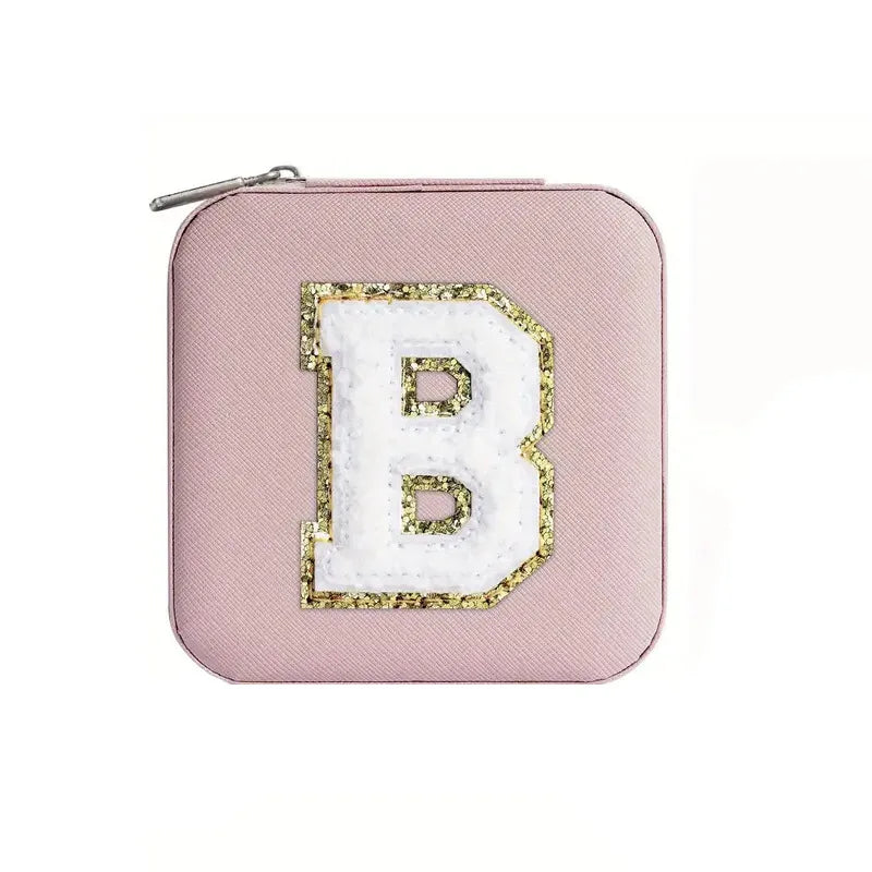 Nouvelle lettre créative boîte à bijoux portable voyage bague collier boucles d'oreilles boucles d'oreilles boucles d'oreilles boucles d'oreilles boucles d'oreilles boîte de rangement