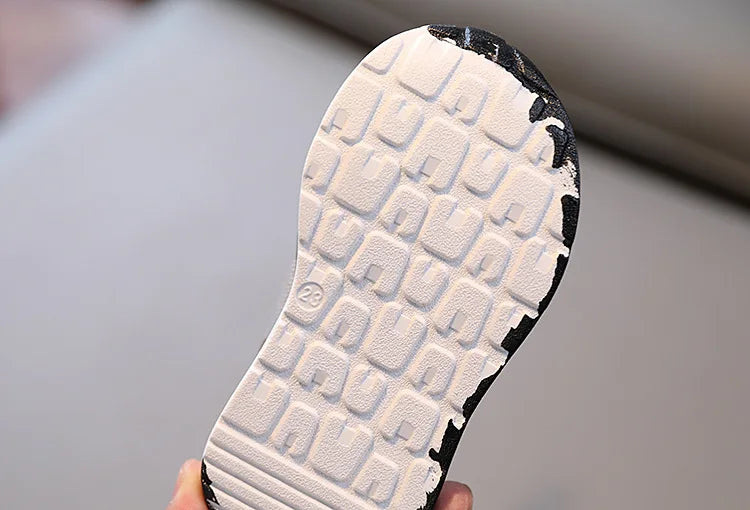 Baskets coordonnantes en cuir non ald pour enfants, chaussures de course, baskets, garçons, filles, enfants, nouveau panier