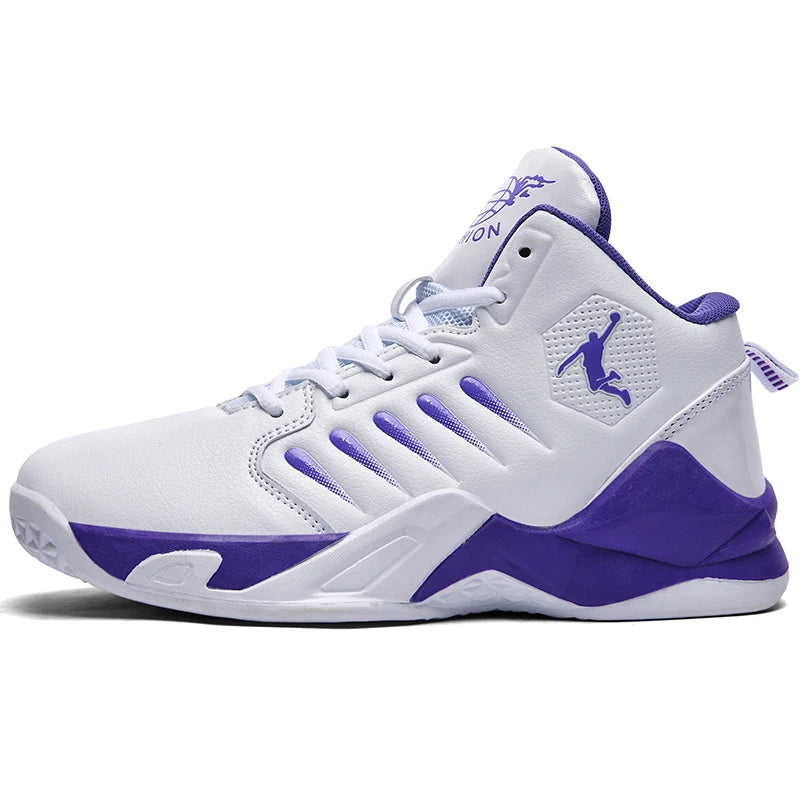 Baskets en cuir de marque pour hommes, chaussures de Basket-ball confortables, légères et antidérapantes, panier d'entraînement, bottes de basket-ball imperméables