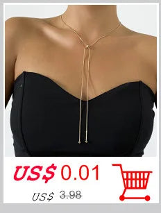 Ingemark minimalisme 2022 Long gland collier pour femmes filles Vintage poitrine mince chaîne boule pendentif femme cou bijoux cadeau nouveau