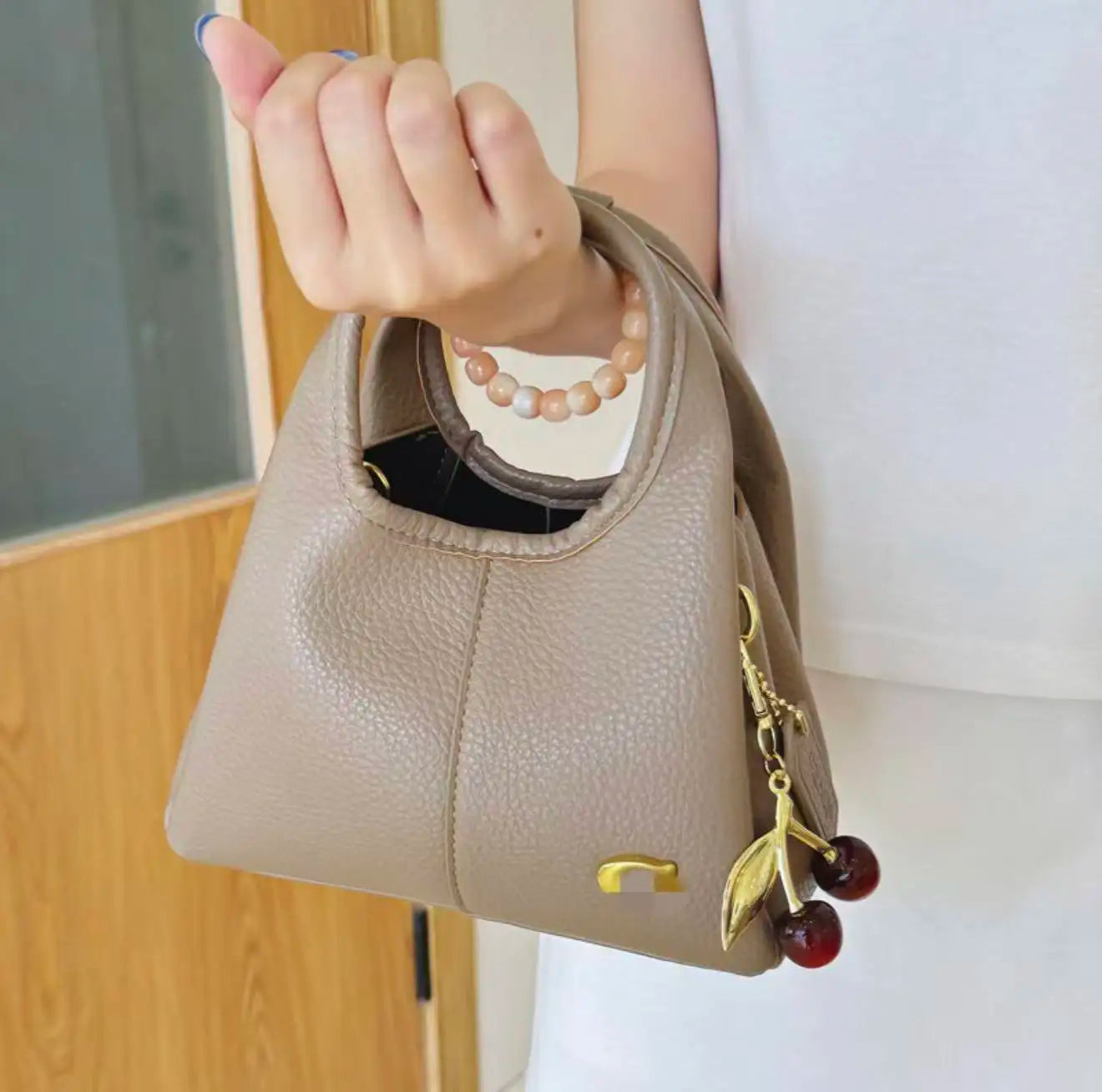 Sac à main polyvalent décontracté, sac de poignet, sac pour femmes, sac de courses, sac à bandoulière rétro pratique, sac seau
