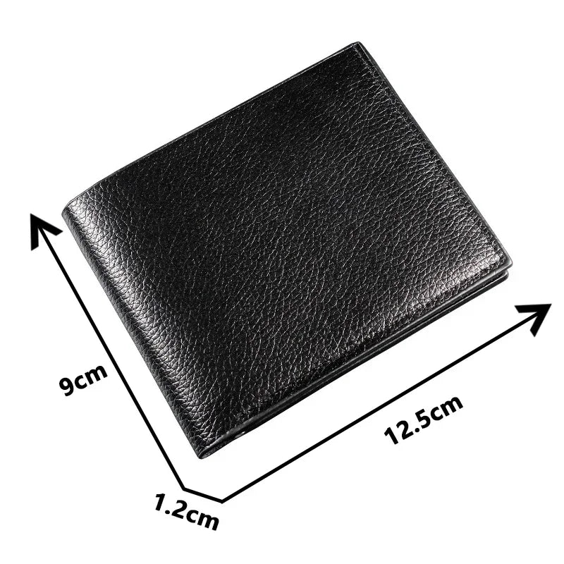 Portefeuille Homme en cuir véritable hommes portefeuilles produit Premium véritable peau de vache portefeuilles pour Homme court noir Walet Portefeuille Homme