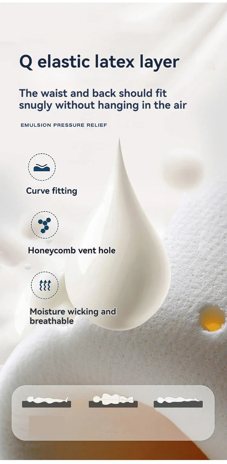 Coussin de matelas en latex, literie épaisse pour usage domestique, semelle pour usage simple ou double, coussin de matelas pliable en coton à mémoire de forme