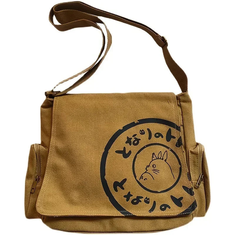 Sac À Bandoulière En Toile Pour Femmes, Sac À Bandoulière De Grande Capacité, Fourre-tout Messager De Dessin Animé, Sacs