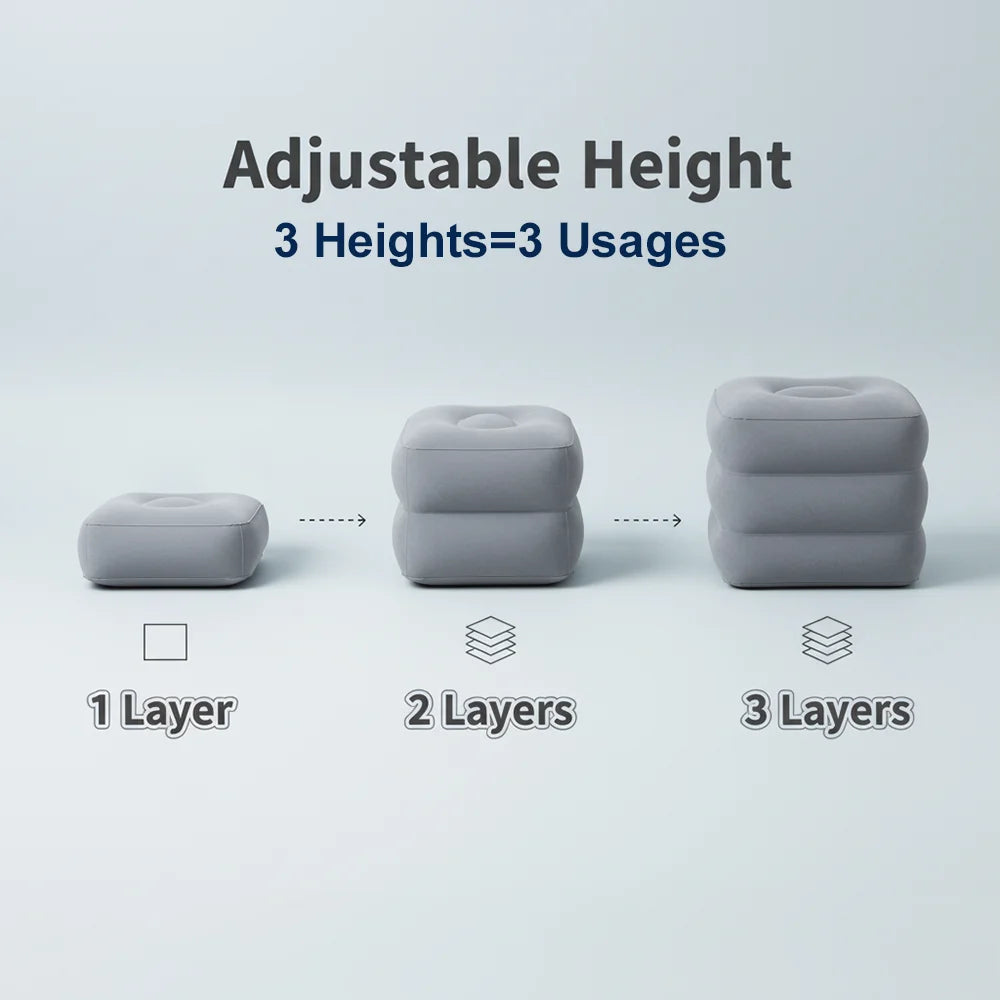 Matelas gonflable de repose-pieds d'air de tapis de trois couches pour le tapis confortable portatif de lit de voyage de sommeil