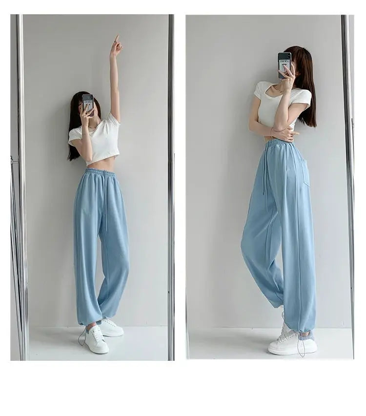 Nouveau Jogging pantalons de survêtement femmes Joggers pantalons de sport mode femme coréen survêtement Pantalon femme