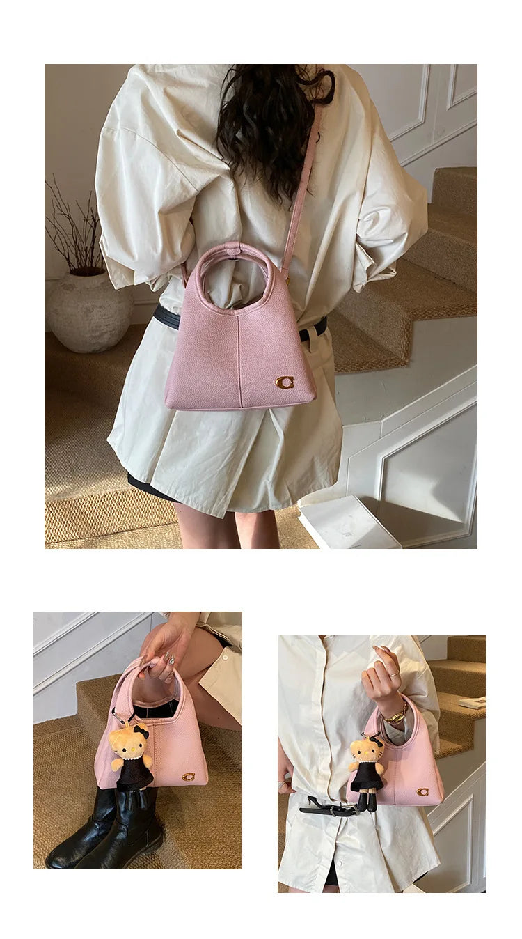 Sac seau en daim style coréen pour femme, sac à bandoulière décontracté, nouvelle collection printemps 2026