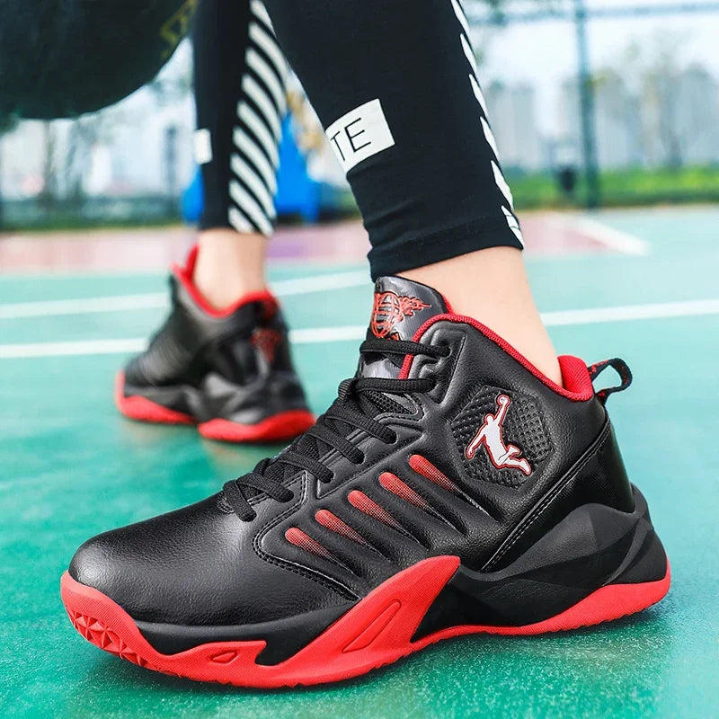 Baskets en cuir de marque pour hommes, chaussures de Basket-ball confortables, légères et antidérapantes, panier d'entraînement, bottes de basket-ball imperméables