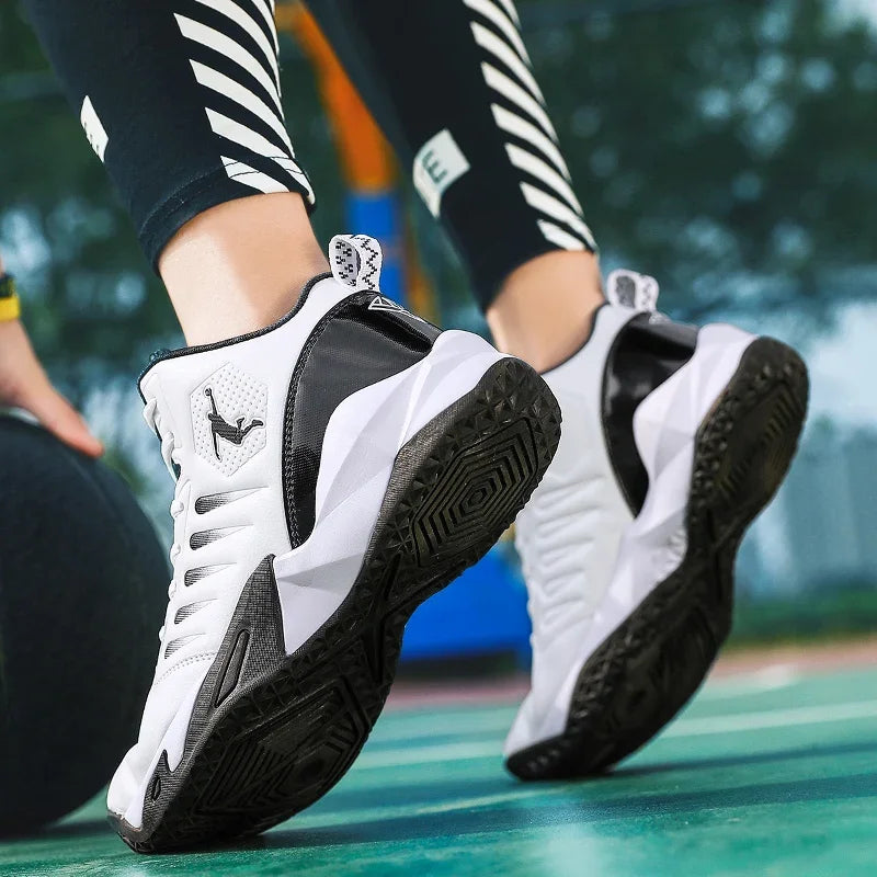 Baskets en cuir de marque pour hommes, chaussures de Basket-ball confortables, légères et antidérapantes, panier d'entraînement, bottes de basket-ball imperméables