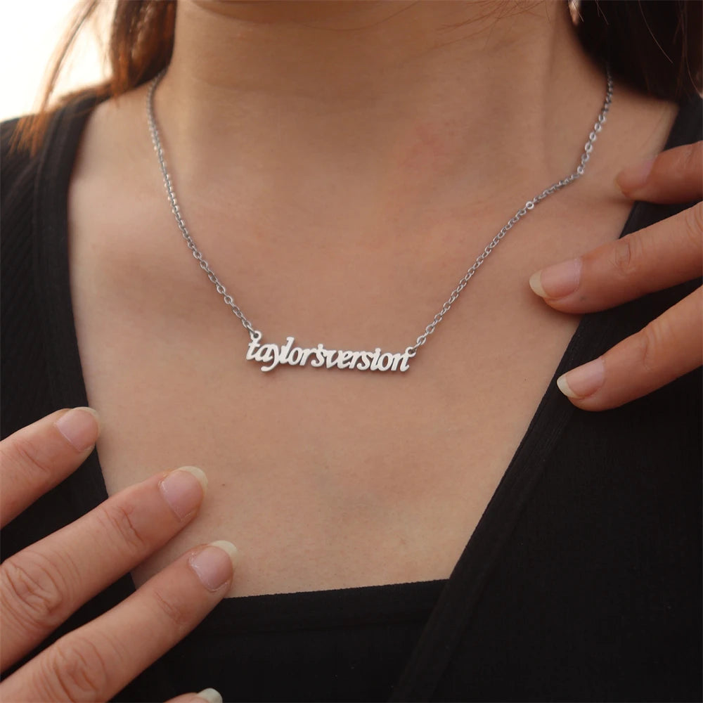 Nouveau 1989 TS version collier réputation chanteur Signature sans peur parler maintenant colliers pour amateur de musique TS inspiré Fan cadeau