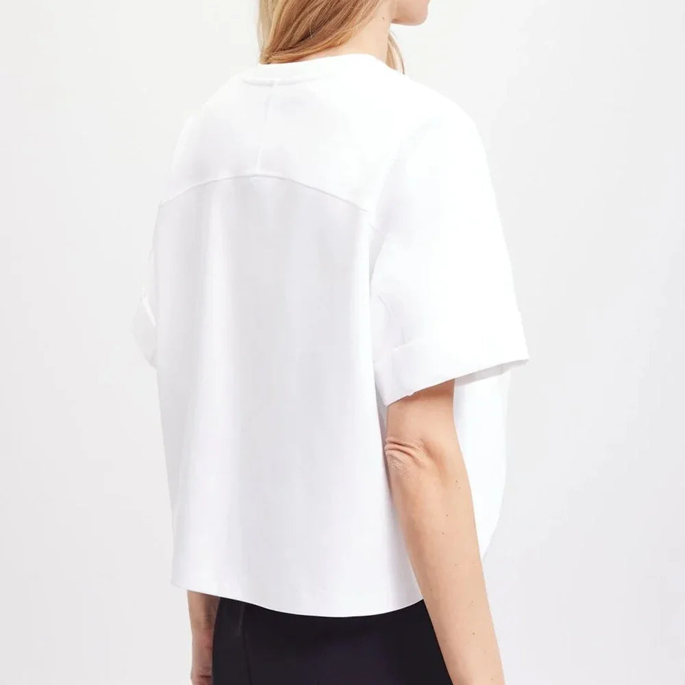 T-shirt pour femme, mode, luxe, coton, col rond, classique, basique, manches courtes