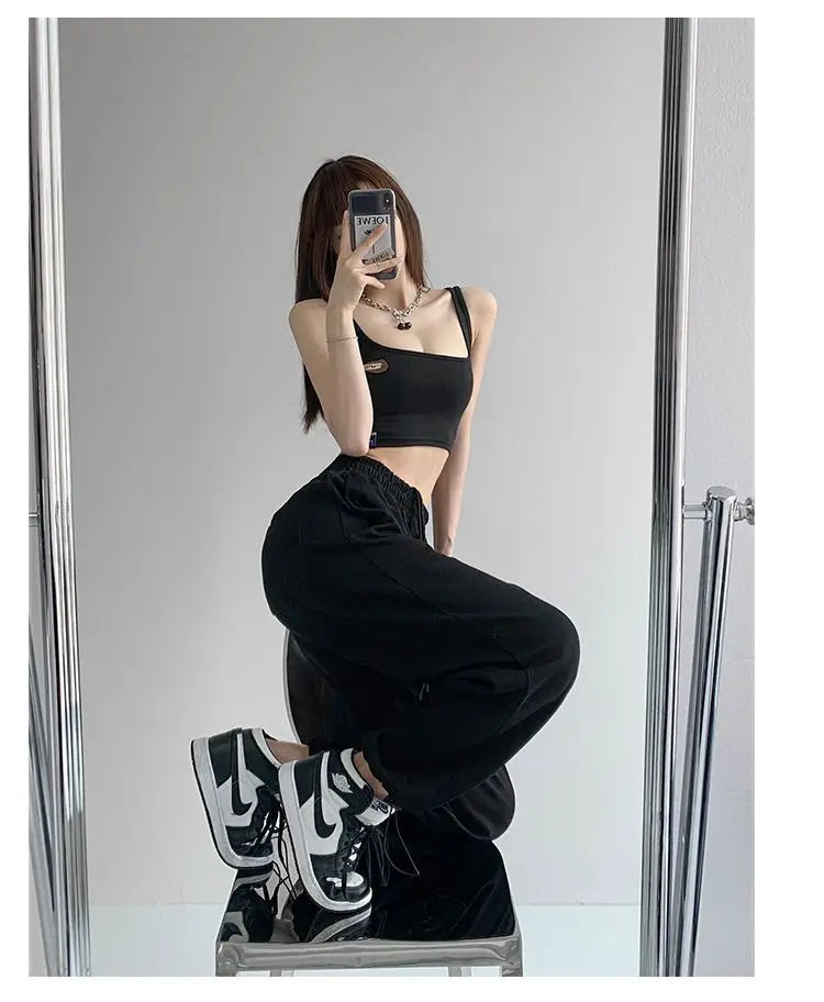 Nouveau Jogging pantalons de survêtement femmes Joggers pantalons de sport mode femme coréen survêtement Pantalon femme