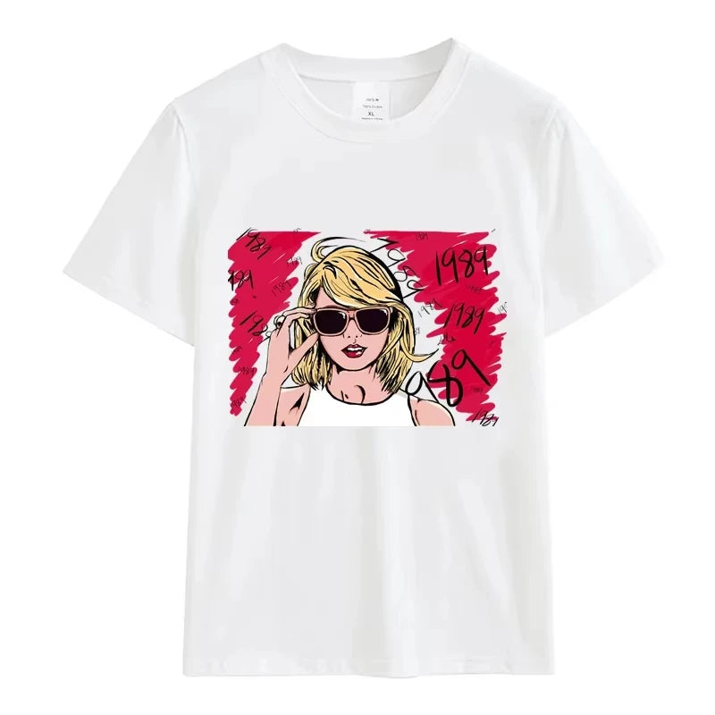 T-Shirt femme 1989 femmes vêtements coton été mode lettre imprimer hauts t-shirts Swift Fans périphérique femme Y2K Streetwear hommes
