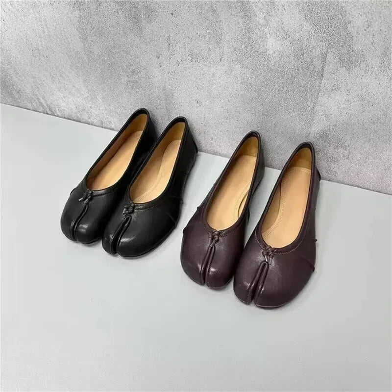 Chaussures de créateur pour femmes, ballerines confortables et tendance, chaussures décontractées à bout fendu pour le printemps, chaussures de danse, baskets, zapatillas