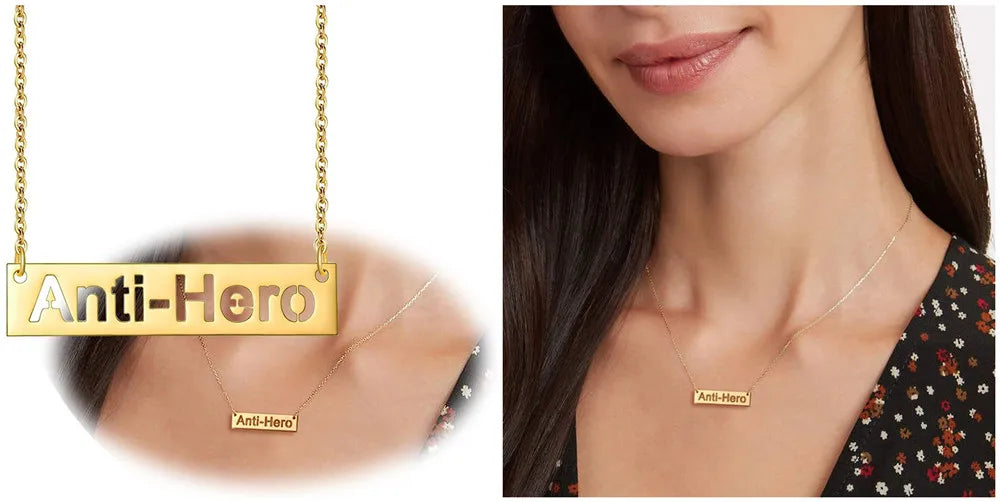 Nouveau 1989 TS version collier réputation chanteur Signature sans peur parler maintenant colliers pour amateur de musique TS inspiré Fan cadeau