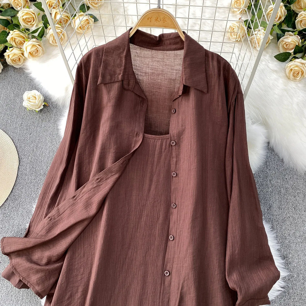 Robe chemise pour femmes musulmanes, ensemble deux pièces, costumes modestes solides, Ensemble musulman du Ramadan, Maroc, dubaï, Abayas, tenues islamiques Jalabiya