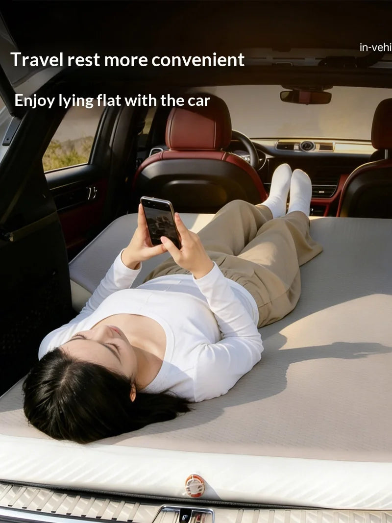Matelas de voyage gonflable pour voiture Lohascamping, 10 cm d'épaisseur, universel pour siège arrière, tapis multifonctionnel, lit de voyage pour voiture