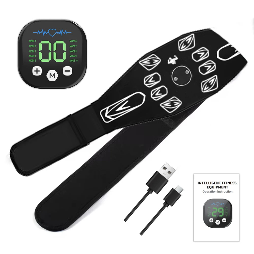 Stimulateur Musculaire EMS, Entraîneur Abdominal, Tonificateur Abdominal, Exercice pour les Bras, le Ventre et les Jambes, Masseur Corporel, Entraînement, Perte de Poids, Brûleur de Graisse, Gym à Domicile