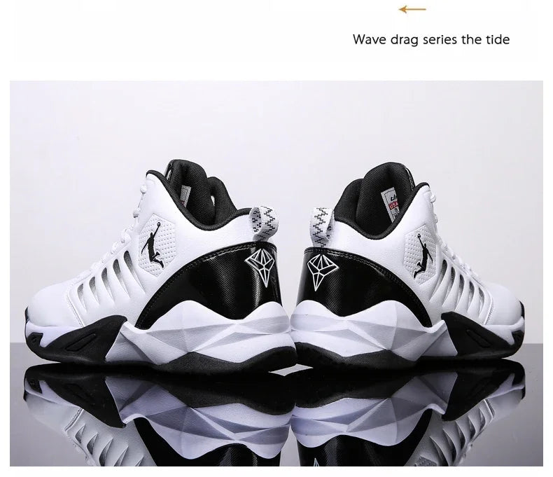 Baskets en cuir de marque pour hommes, chaussures de Basket-ball confortables, légères et antidérapantes, panier d'entraînement, bottes de basket-ball imperméables