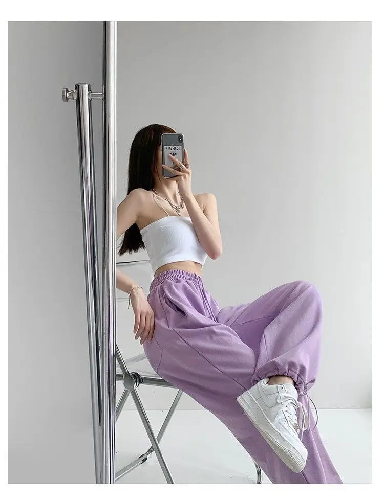 Nouveau Jogging pantalons de survêtement femmes Joggers pantalons de sport mode femme coréen survêtement Pantalon femme