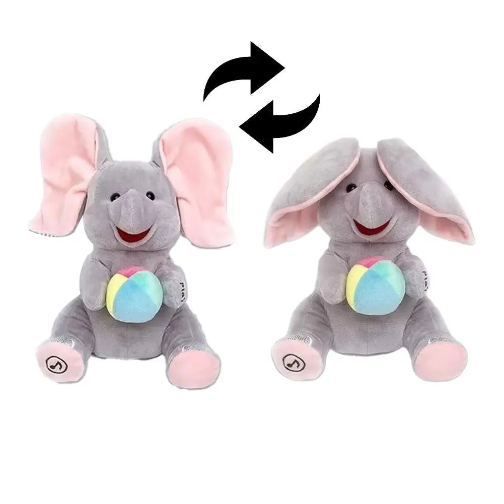 Jouet en peluche éléphant cache-cache pour bébé, jouet Musical interactif chantant pour enfants apaisants, jouets d'entraînement tête haute, cadeau de noël