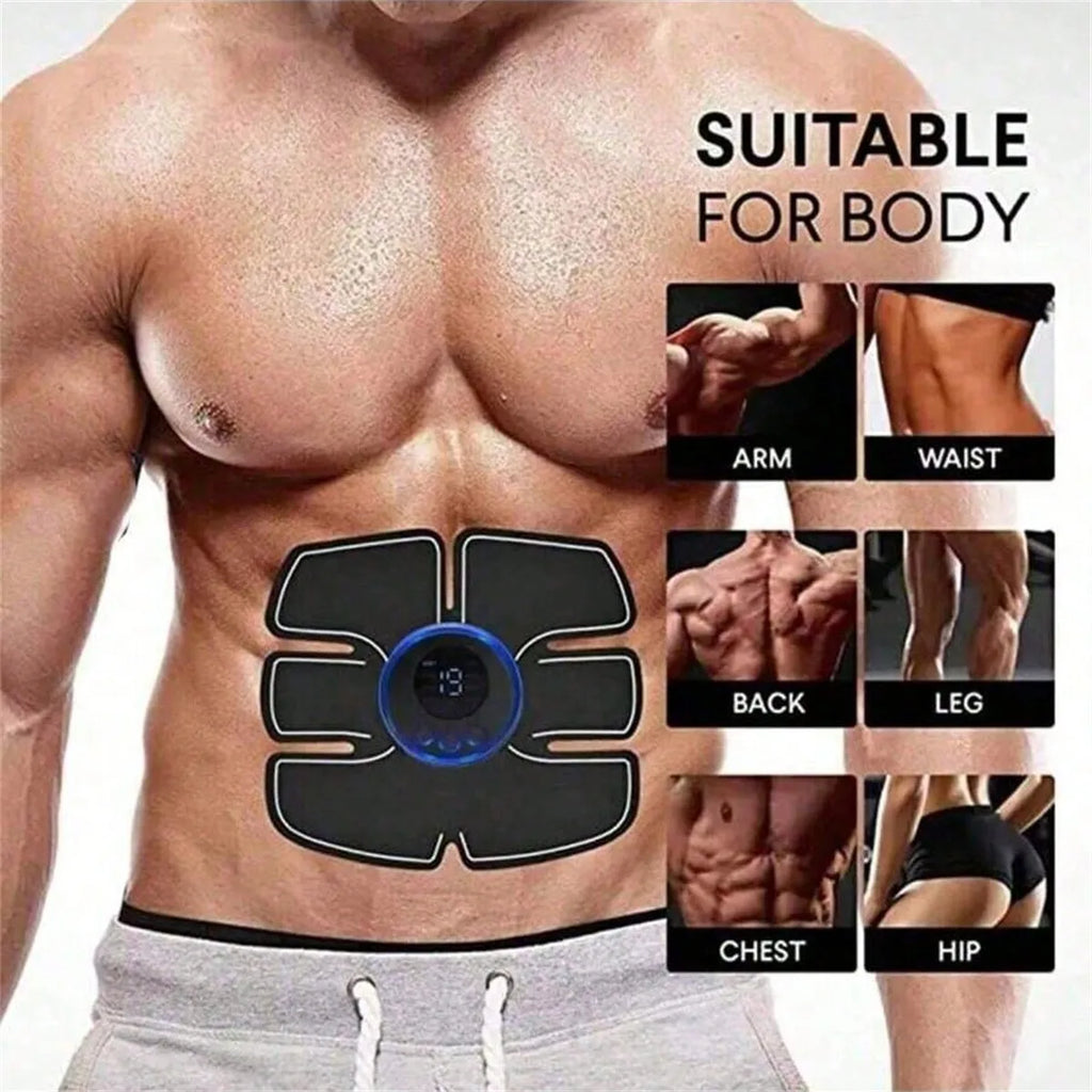 Stimulateur musculaire EMS, entraîneur abdominal et des bras, masseur portable pour la maison, appareil de mise en forme et de tonification du corps pour hommes