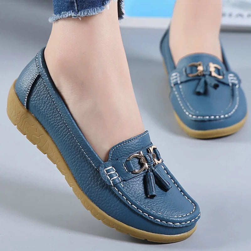 Femme chaussures talons bas chaussures décontractées femmes mocassins sans lacet chaussures plates Mocassins Femmes chaussures confortables femmes chaussures plates blanc