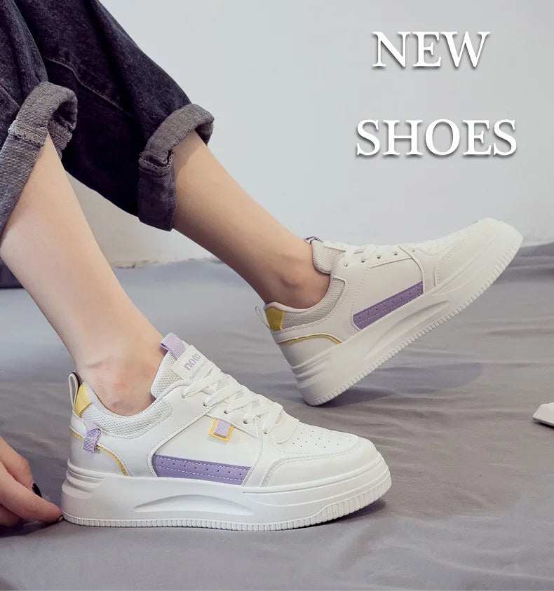 Basket Femme 2026 Nouvelle Collection Chaussures de Sport à Semelle Souple pour Femme, Chaussures Décontractées Haut de Gamme à Semelle Épaisse Printemps-Automne