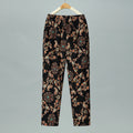 Pantalon d'été fin en soie glacée, coupe droite ample, taille haute, motif floral, pour maman et grand-mère, confortable et décontracté