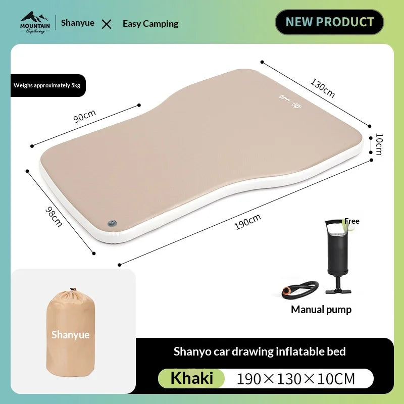 Lohascamping matelas de voyage gonflable d'air de voiture lit universel pour siège arrière tapis multifonctionnel lit de voyage de voiture matelas SUV