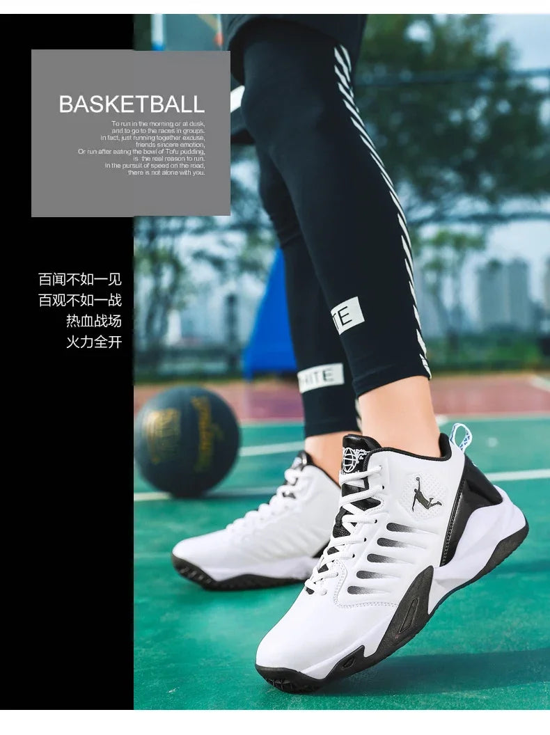 Baskets en cuir de marque pour hommes, chaussures de Basket-ball confortables, légères et antidérapantes, panier d'entraînement, bottes de basket-ball imperméables