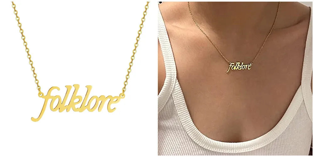 Nouveau 1989 TS version collier réputation chanteur Signature sans peur parler maintenant colliers pour amateur de musique TS inspiré Fan cadeau