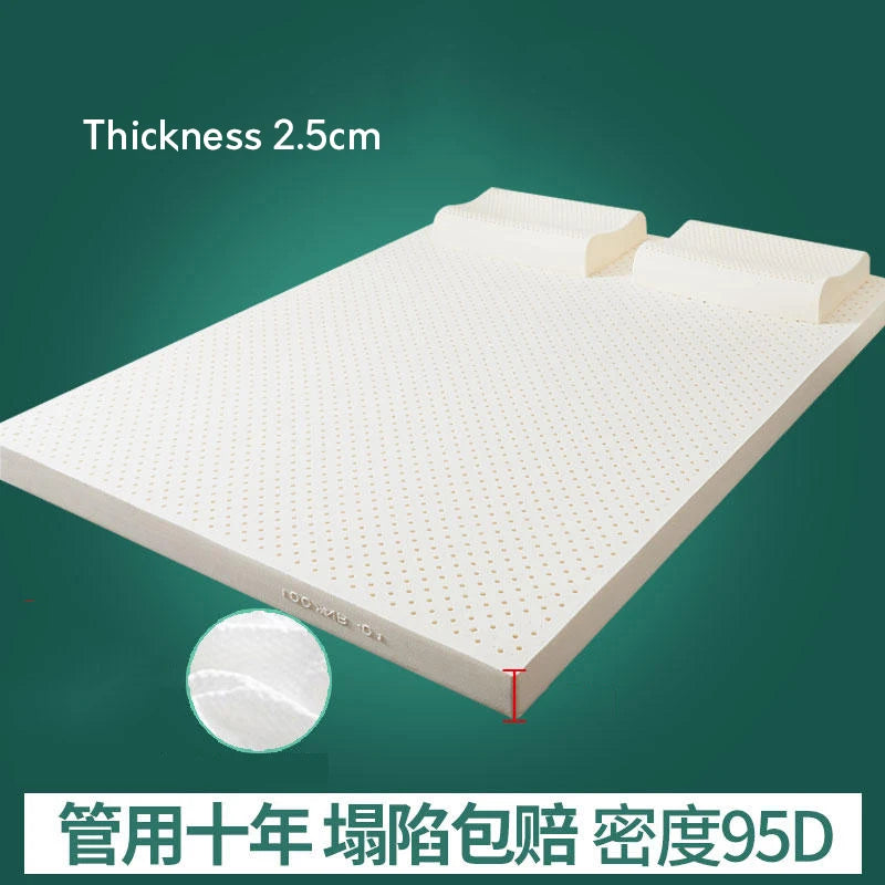 Matelas en latex liquide naturel à 100% de Thaïlande, 10 cm, coussin en caoutchouc pour protéger la colonne vertébrale, simple, double, tatami pour la maison