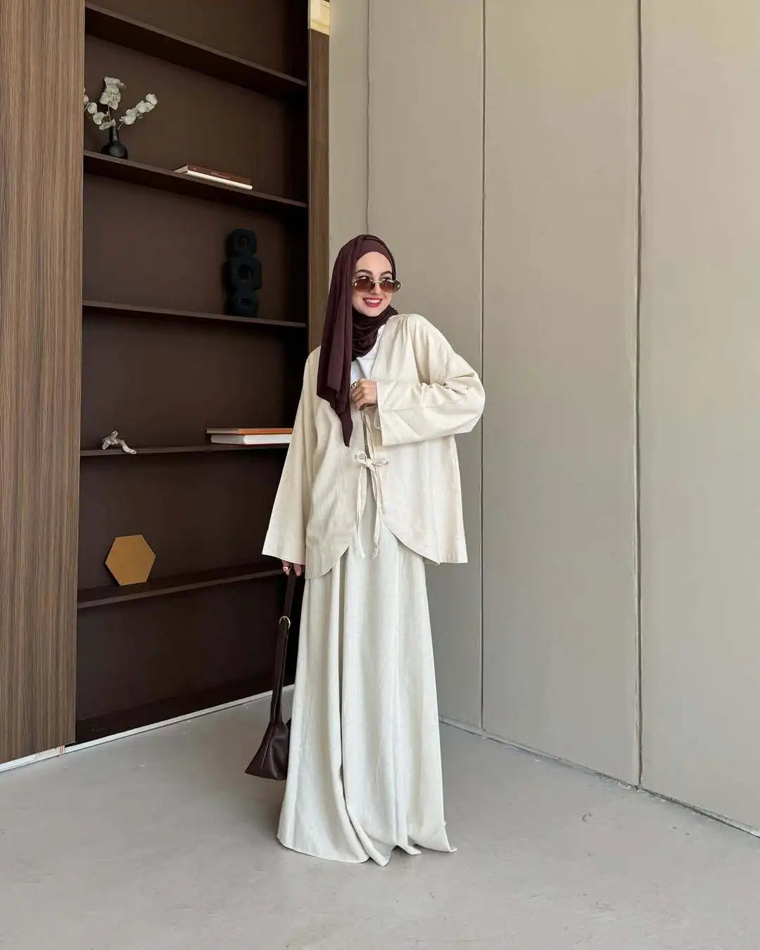 Ensemble deux pièces musulman pour femmes, chemise à lacets, jupe, costumes Ramadan marocain, dubaï, jupes longues, tenues islamiques, Jalabiya Musulman