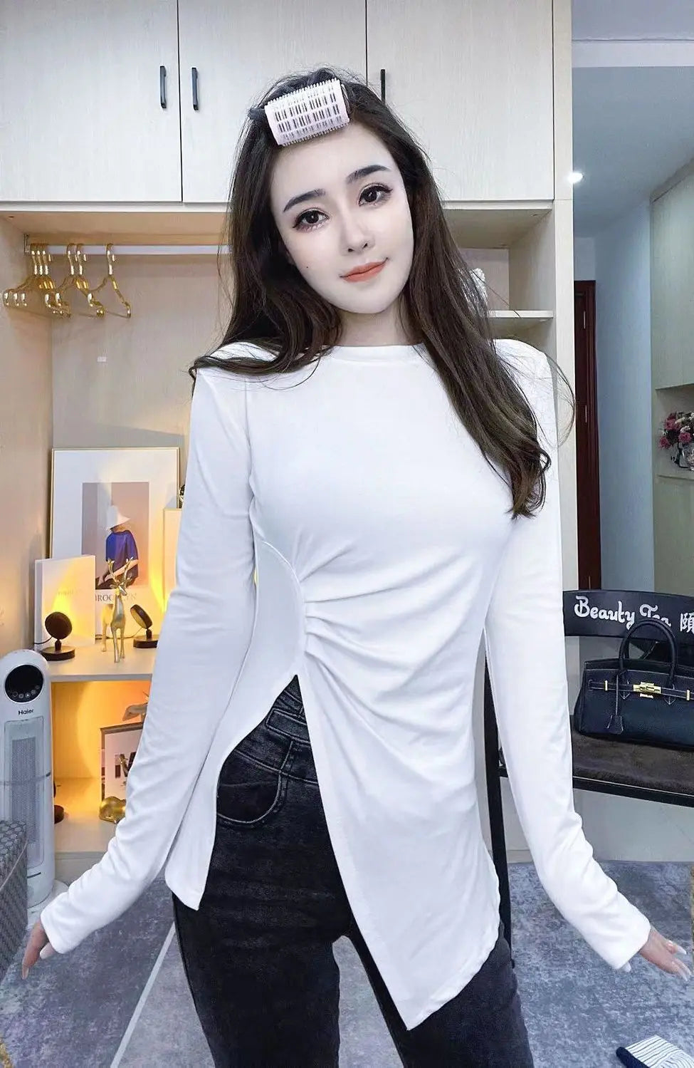 Femme T-shirt 2025 vêtements maigre Sexy haut noir pour les femmes offre élégant T-shirt chaud nouveautés Xxl ajusté Alt Coquett Kpop T-shirt
