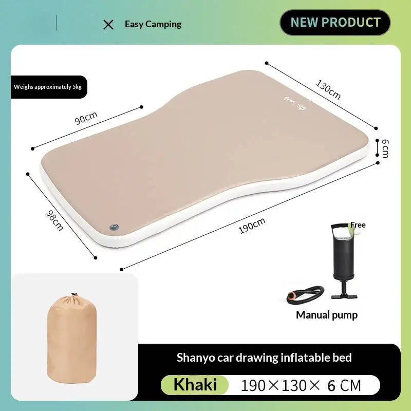 Lohascamping matelas de voyage gonflable d'air de voiture lit universel pour siège arrière tapis multifonctionnel lit de voyage de voiture matelas SUV