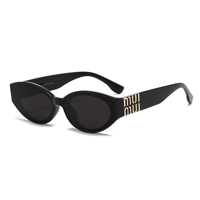 Lunettes de soleil Glamour de luxe pour femmes et hommes, ovales, minimalistes, marque de mode, unisexe, nuances élégantes, UV400