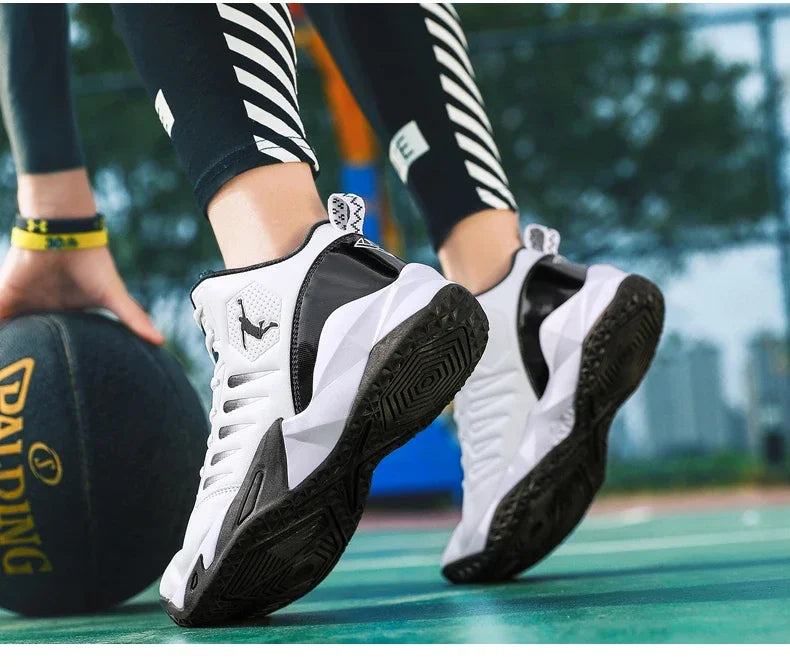 Baskets en cuir de marque pour hommes, chaussures de Basket-ball confortables, légères et antidérapantes, panier d'entraînement, bottes de basket-ball imperméables