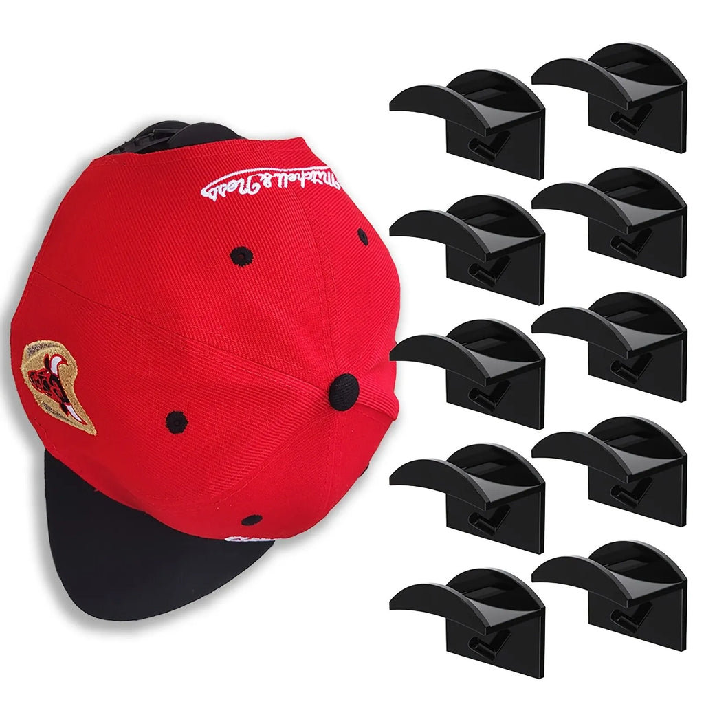 Crochet de chapeau de baseball sans lueur, chapeau de conception minimaliste, rangement de collier d'écouteur simple, noir, T1, nouveau, 5 pièces, 10 pièces