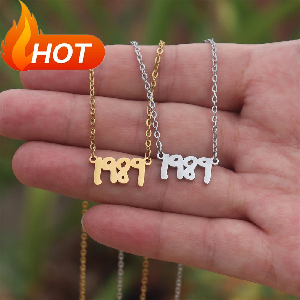 Nouveau 1989 TS version collier réputation chanteur Signature sans peur parler maintenant colliers pour amateur de musique TS inspiré Fan cadeau