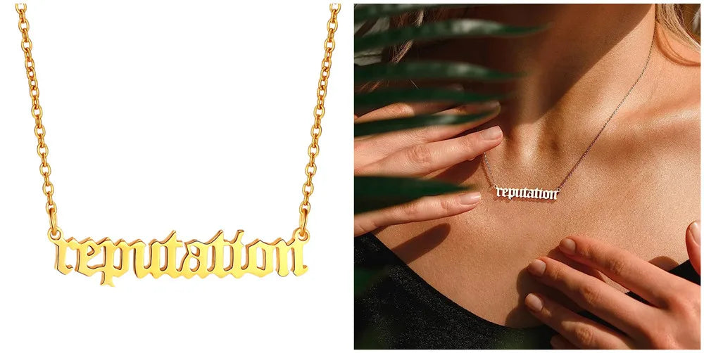 Nouveau 1989 TS version collier réputation chanteur Signature sans peur parler maintenant colliers pour amateur de musique TS inspiré Fan cadeau